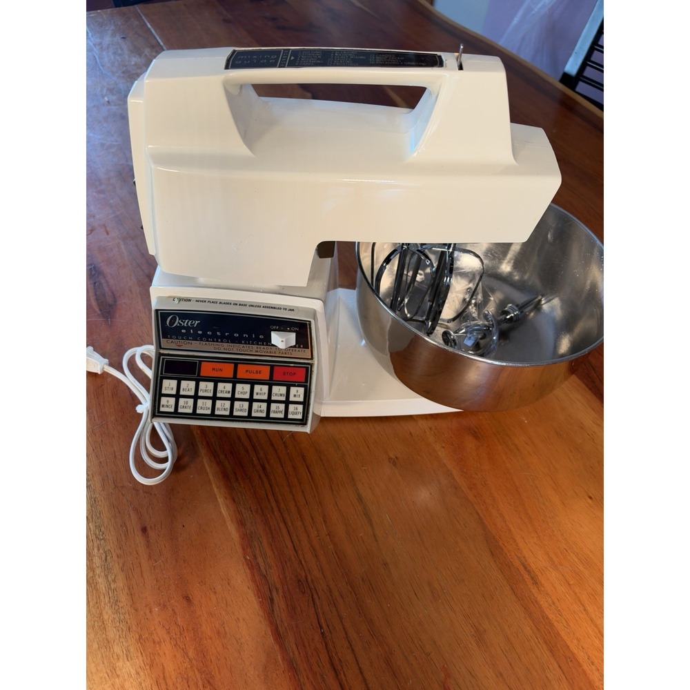 Vintage OSTER 16-Speed Electronic Touch Control Kitchen Center Blender Mixer Set